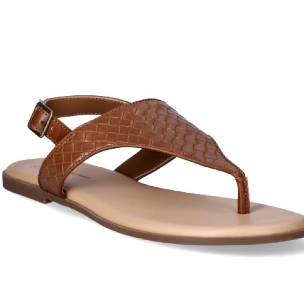 💜Time and Tru Women's Hooded Flat Thong Sandals, Size:11